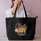 Retro Choose Joy Today Groovy Typography Daisy Flower Tote Bag Everyday Large Tote Bag by SeJaa_Studio