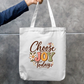Retro Choose Joy Today Groovy Typography Daisy Flower Zipper Tote Bag Zipper Tote Bag by SeJaa_Studio