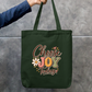 Retro Choose Joy Today Groovy Typography Daisy Flower Zipper Tote Bag Zipper Tote Bag by SeJaa_Studio
