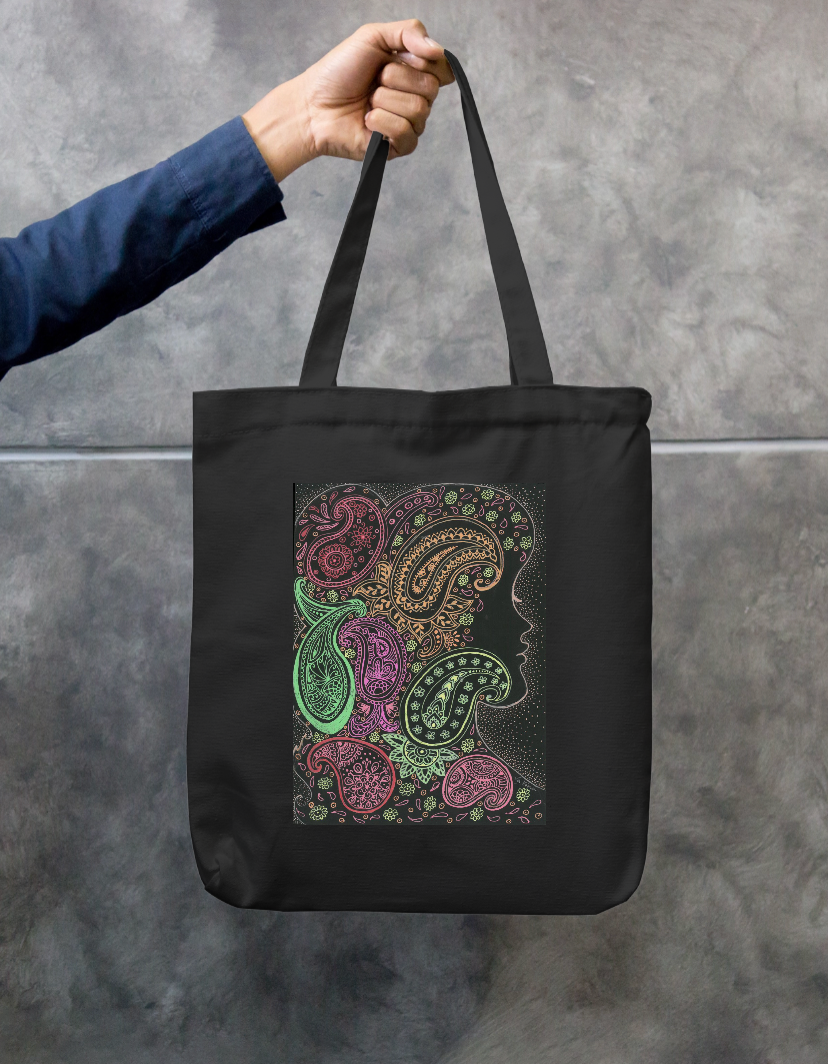 Paisley power Zipper Tote Bag by @arty_lav