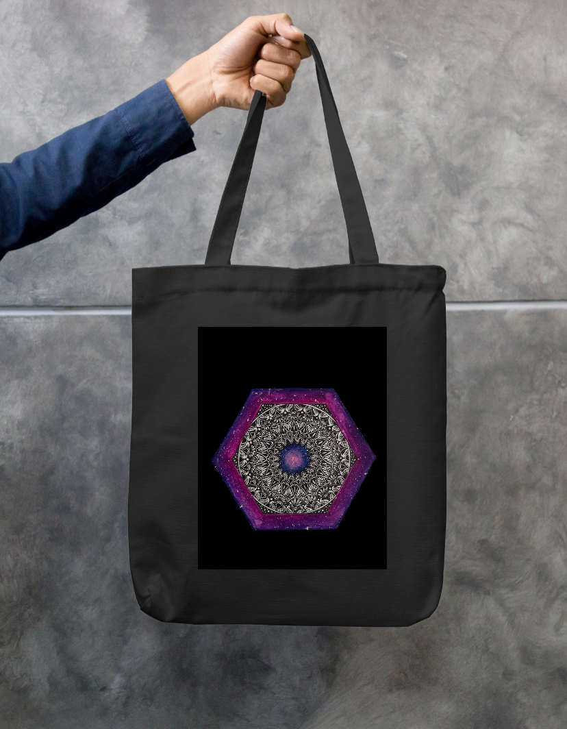 Magnetic Galaxy Zipper Tote Bag by @arty_lav