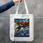 Caped Hero Tote Bag Zipper Tote Bag by @rd_digital_store