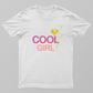 Cool Girl Shirt - Trendy Pink & Gold Heart Balloon Graphic Tee Unisex T-shirt by SeJaa_Studio