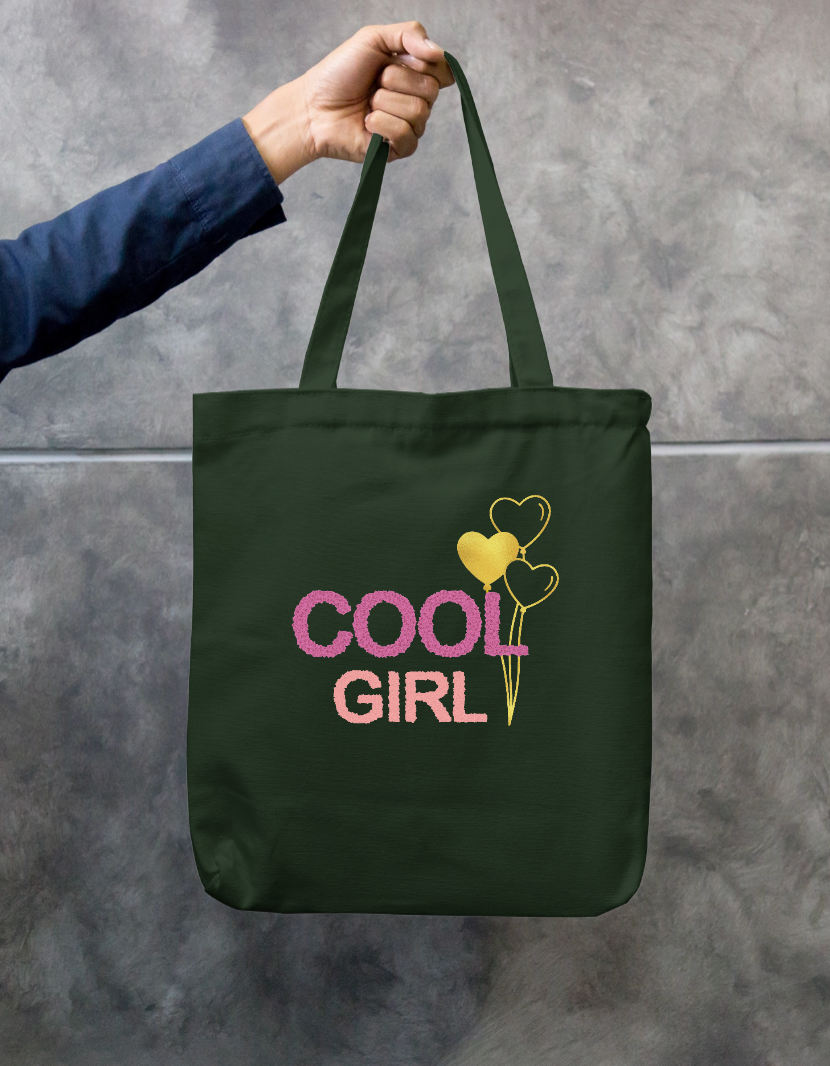 Cool Girl Pink Textured Typography Zipper Tote Bag Zipper Tote Bag by SeJaa_Studio