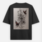 Cross-Hatching & Stippling Oversized T-shirt (Back print) by @salon.ii0