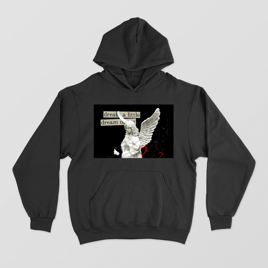 Y2K angelcore print black unisex hoodie. Unisex Hoodie by @junn._25