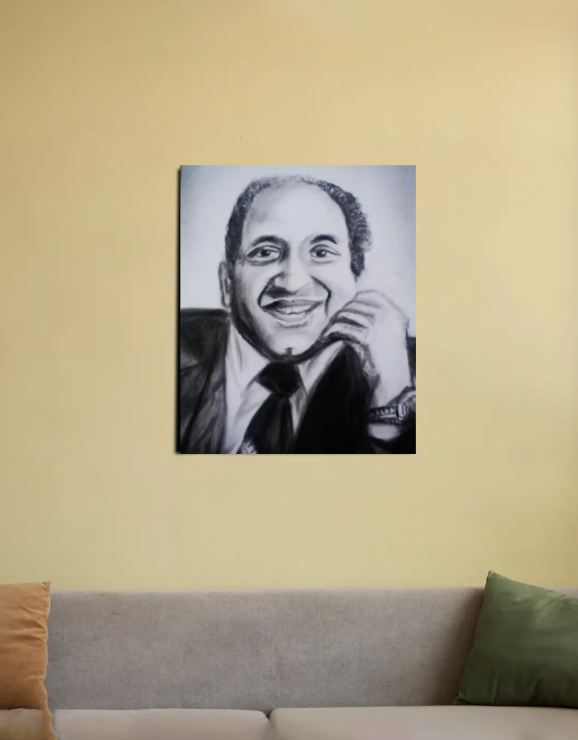Charcoal sketch 16"x20" Canvas Poster by @wiwiart21