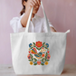 Scandinavian Folk Art Bird and Floral Tote Bag Everyday Large Tote Bag by SeJaa_Studio
