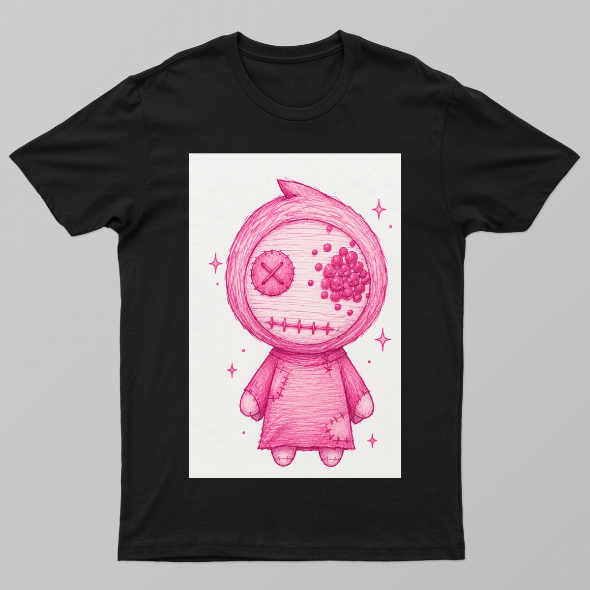 Pink stitch Unisex T-shirt by @naman_sichisow