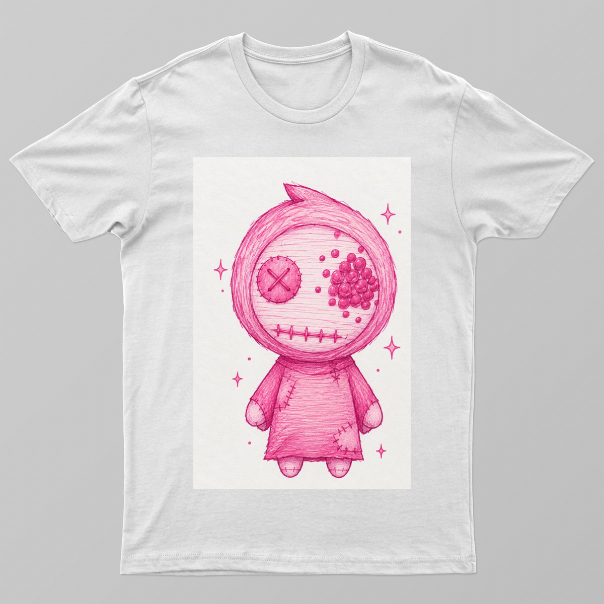 Pink stitch Unisex T-shirt by @naman_sichisow