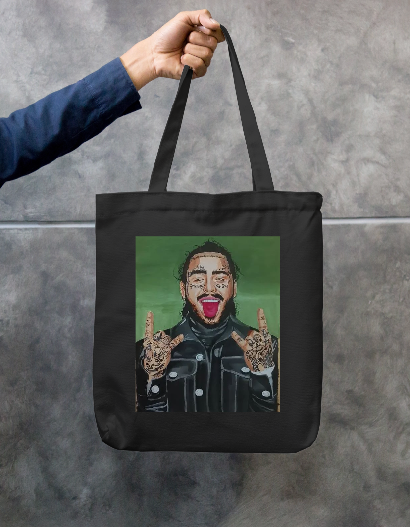Post malone Zipper Tote Bag by @naman_sichisow