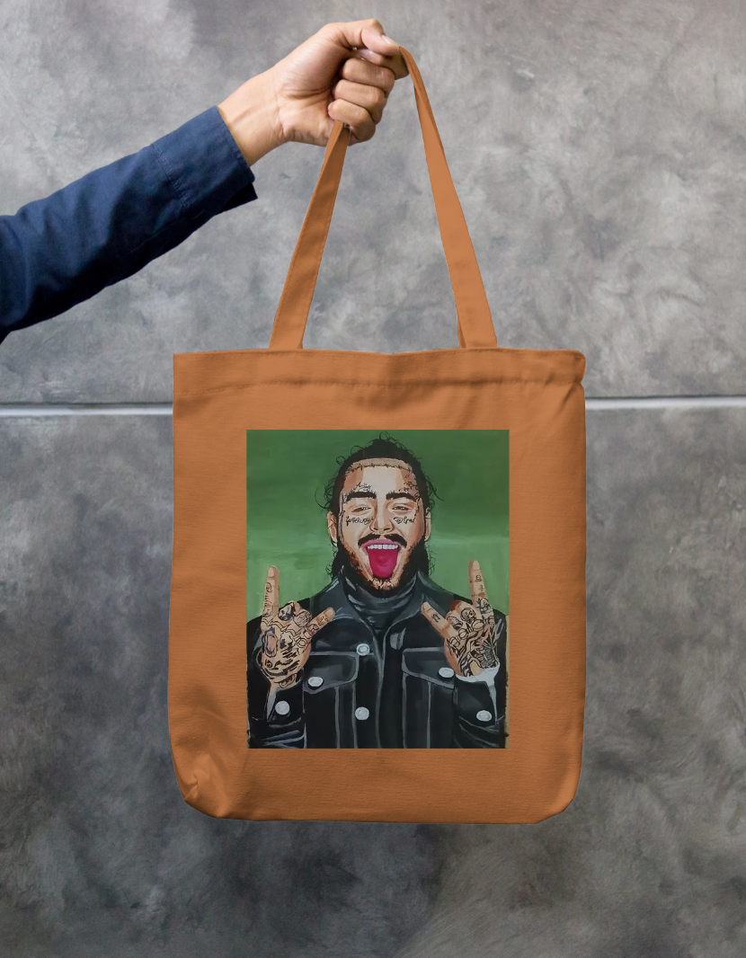Post malone Zipper Tote Bag by @naman_sichisow