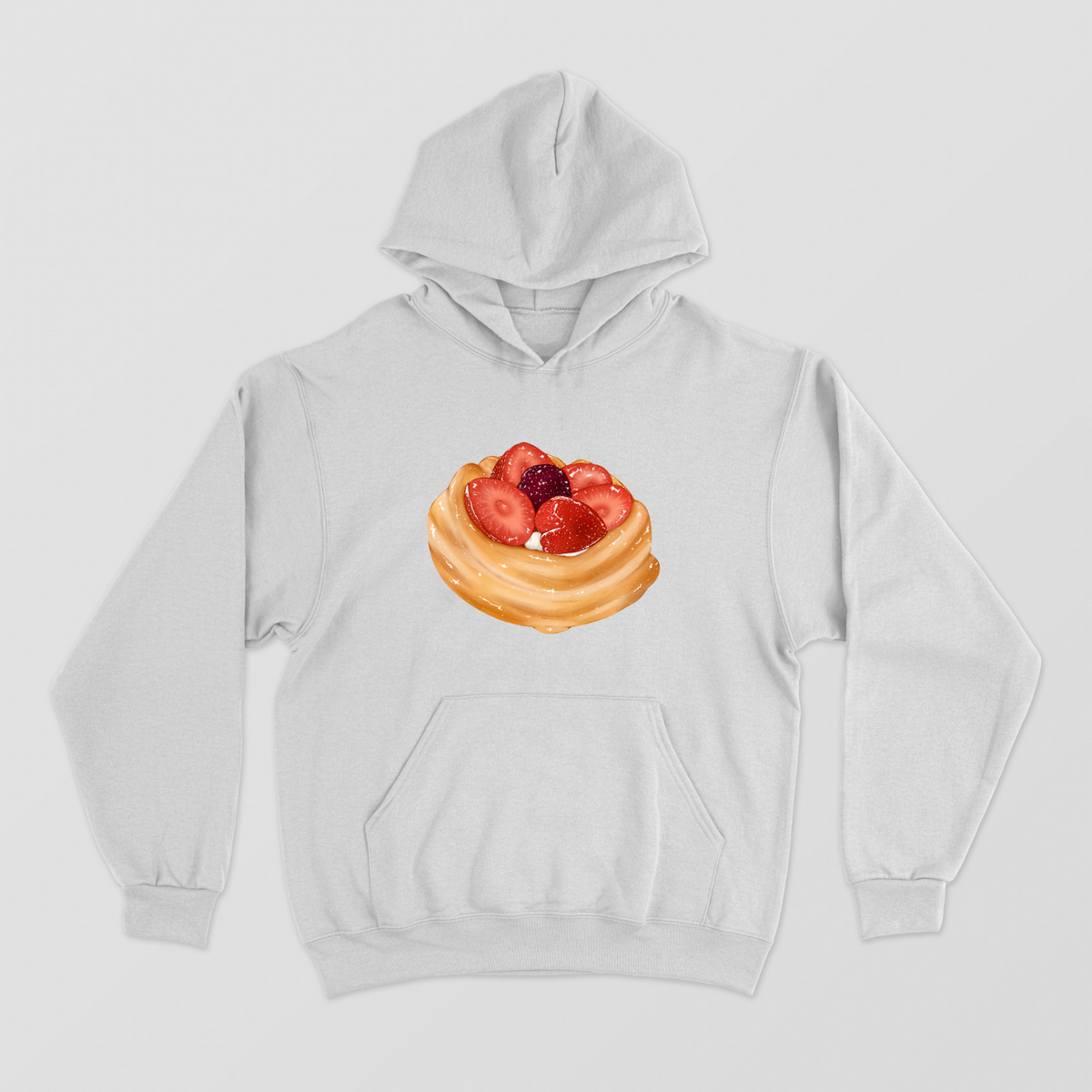 Strawberry Pastry Unisex Hoodie by @vishyarcas
