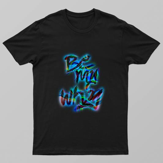 Digital Glitch typography Unisex T-shirt by JM arts