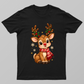 Merry & Bright Reindeer T-Shirt Unisex T-shirt by SeJaa_Studio