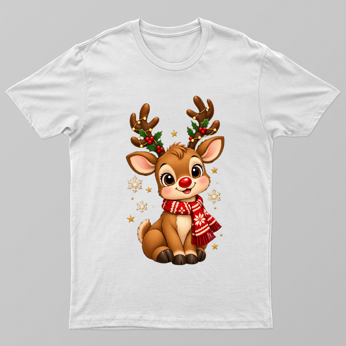Merry & Bright Reindeer T-Shirt Unisex T-shirt by SeJaa_Studio