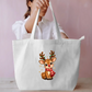 Festive Sparkle Reindeer Tote Bag Everyday Large Tote Bag by SeJaa_Studio