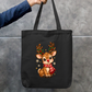 Festive Sparkle Reindeer Zipper Tote Zipper Tote Bag by SeJaa_Studio