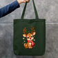 Festive Sparkle Reindeer Zipper Tote Zipper Tote Bag by SeJaa_Studio