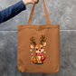 Festive Sparkle Reindeer Zipper Tote Zipper Tote Bag by SeJaa_Studio
