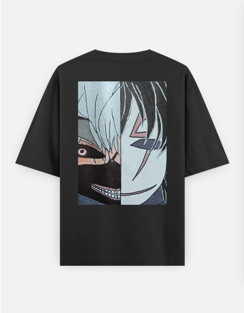 Two Dangerous faces Oversized T-shirt (Back print) by @adpainuly