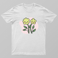 Cute Kawaii Smiling Flowers Floral T-Shirt Unisex T-shirt by SeJaa_Studio