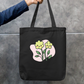 Cute Kawaii Smiling Flowers Floral Zipper Tote Bag Zipper Tote Bag by SeJaa_Studio