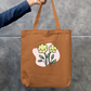 Cute Kawaii Smiling Flowers Floral Zipper Tote Bag Zipper Tote Bag by SeJaa_Studio