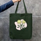 Cute Kawaii Smiling Flowers Floral Zipper Tote Bag Zipper Tote Bag by SeJaa_Studio