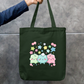 Cute Kawaii Pastel Cloud Friends Zipper Tote Bag Zipper Tote Bag by SeJaa_Studio