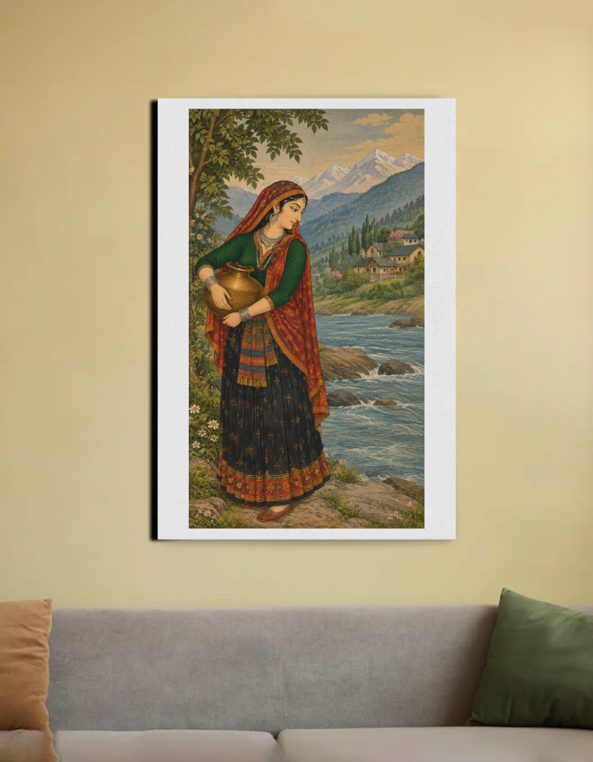 Kangra Painting Himachal Pradesh 20"x30" Canvas Poster by @6artslice