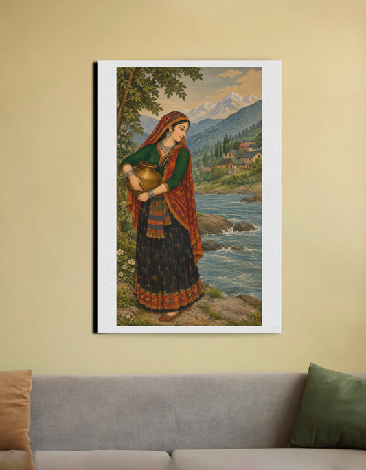 Kangra Painting Himachal Pradesh 20"x30" Canvas Poster by @6artslice