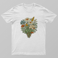 Vintage Wildflower Bouquet Linocut Floral T-Shirt Unisex T-shirt by SeJaa_Studio