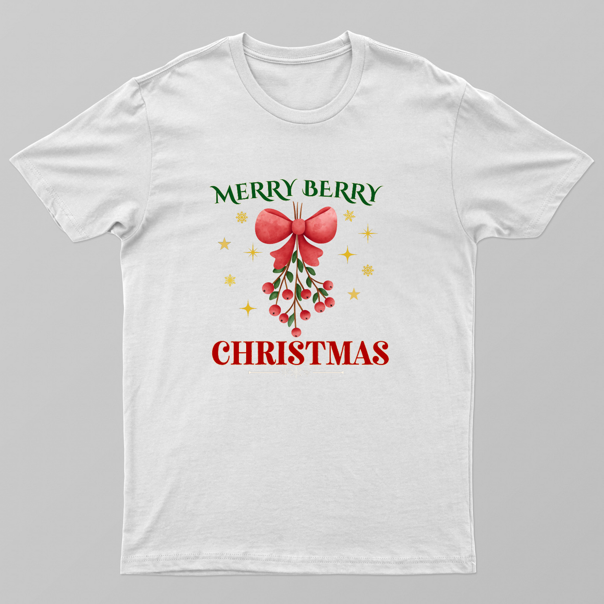 Merry Berry Christmas – Cute Berry Christmas Design Unisex T-shirt by GV Creations