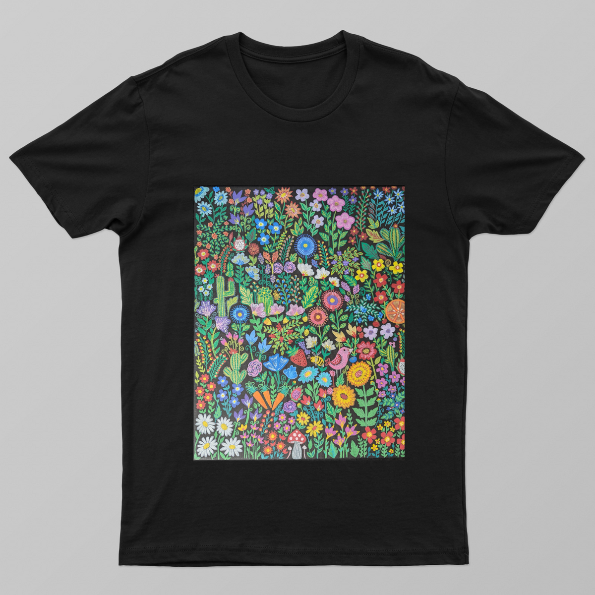 The Artsy Elephant - My Flower Garden Unisex T-shirt by @theartsyelephant