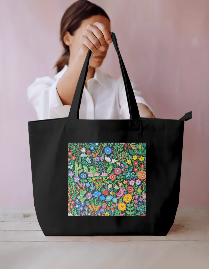My Flower Garden TOTE Everyday Large Tote Bag by @theartsyelephant