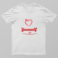 Love Yourself Heart Quote Design Unisex T-shirt by GV Creations
