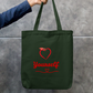 Love Yourself Heart Quote Design Zipper Tote Bag by GV Creations