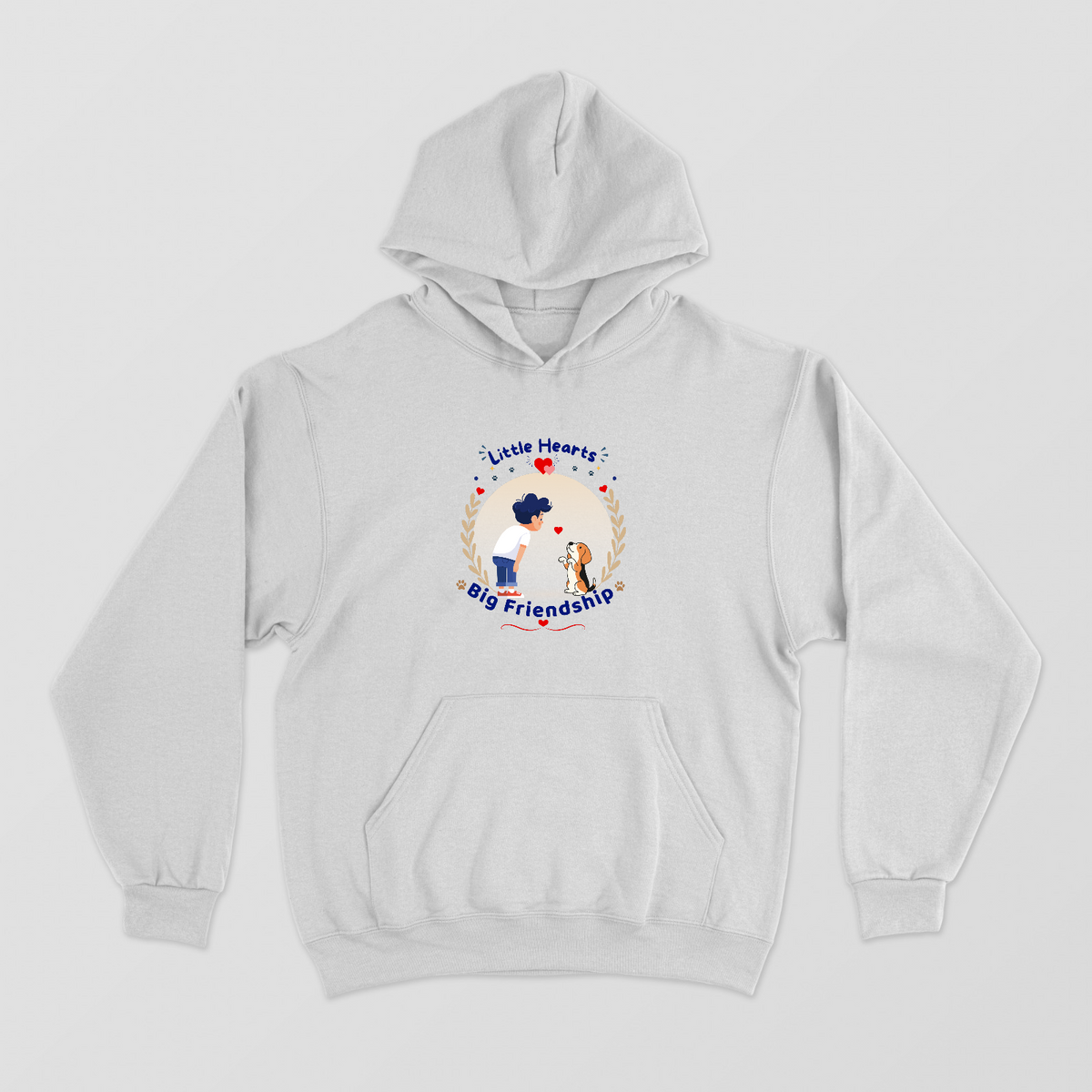 cute boy and dog friendship Unisex Hoodie by GV Creations