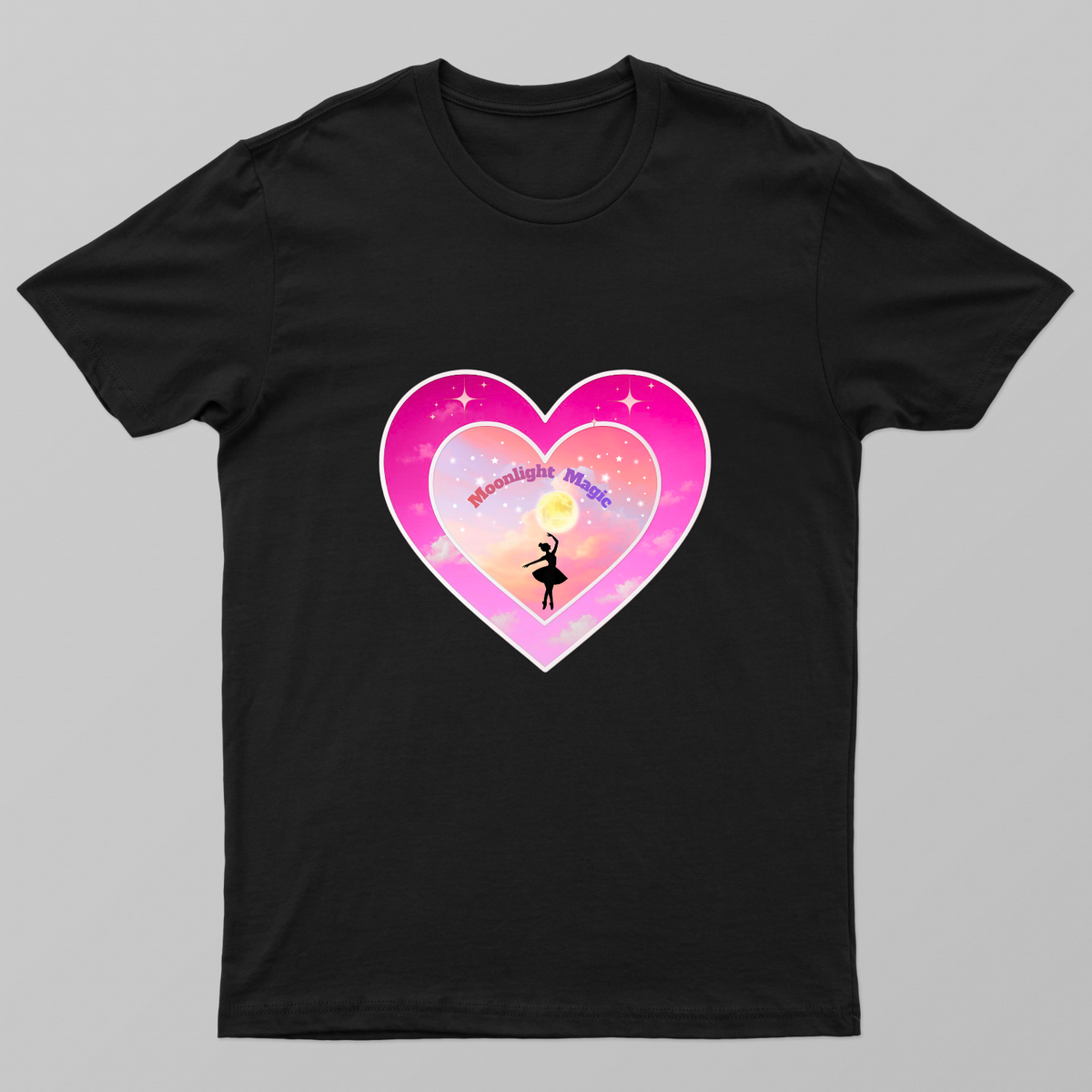 Heart Design - Moonlight magic Unisex T-shirt by GV Creations