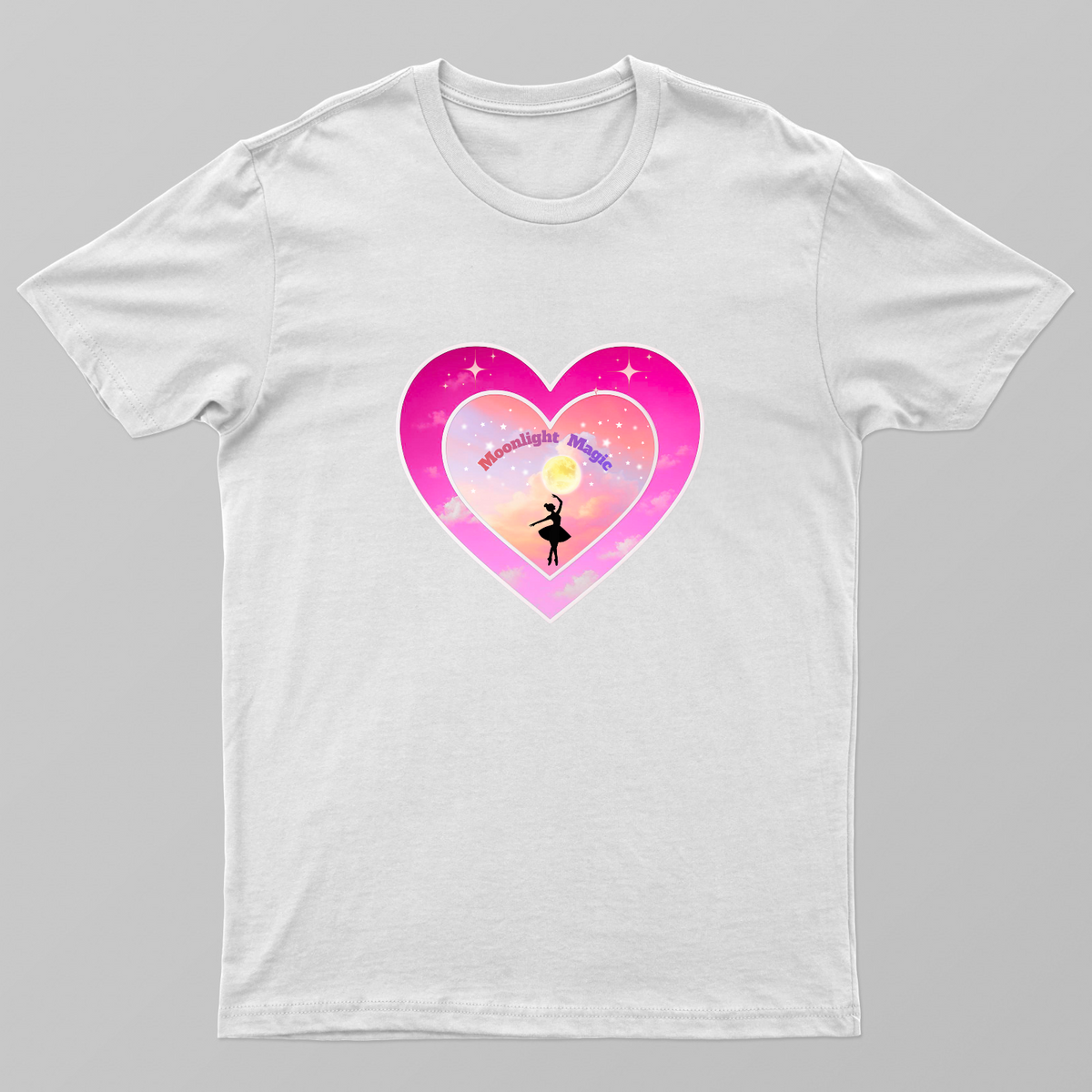 Heart Design - Moonlight magic Unisex T-shirt by GV Creations