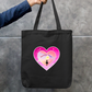 Heart Design - Moonlight Magic Zipper Tote Bag by GV Creations