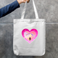 Heart Design - Moonlight Magic Zipper Tote Bag by GV Creations