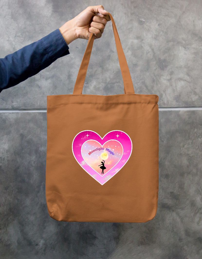 Heart Design - Moonlight Magic Zipper Tote Bag by GV Creations