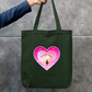 Heart Design - Moonlight Magic Zipper Tote Bag by GV Creations
