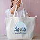 Snow Much Fun Cute Ice Skating Polar Bear Tote Bag Everyday Large Tote Bag by SeJaa_Studio