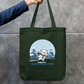 Snow Much Fun Cute Ice Skating Polar Bear Zipper Tote Bag Zipper Tote Bag by SeJaa_Studio