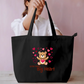 Little Teddy Big Heart Cute Valentine Teddy Bear With Hearts Tote Bag Everyday Large Tote Bag by SeJaa_Studio