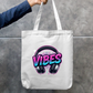 Neon Vibes Headphones Music Graphic Zipper Tote Bag Zipper Tote Bag by SeJaa_Studio