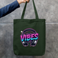 Neon Vibes Headphones Music Graphic Zipper Tote Bag Zipper Tote Bag by SeJaa_Studio